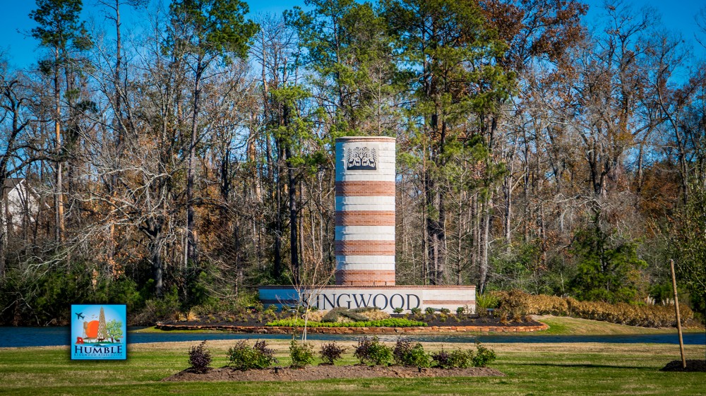 Kingwood, Texas entrance sign from Highway 59